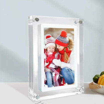 Acrylic Digital Photo Frame – 5/7 Inch IPS Screen 1000mAh Battery Vertical - GoTypical