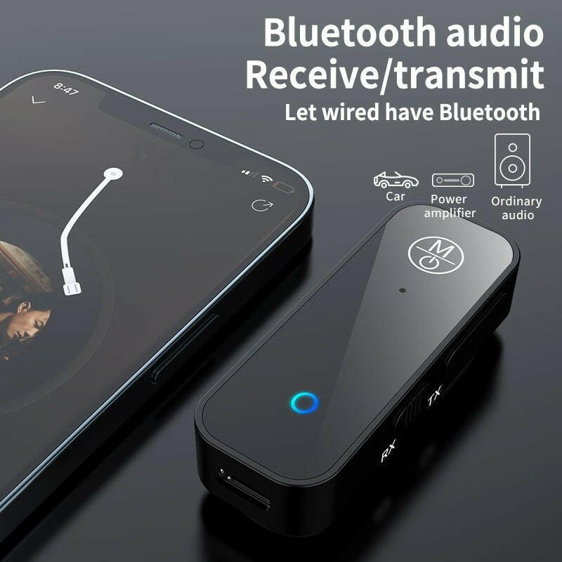 Bluetooth 5.0 Receptor de Audio . – Adaptador 2 en 1 para Vehículos 3,5 mm - GoTypical