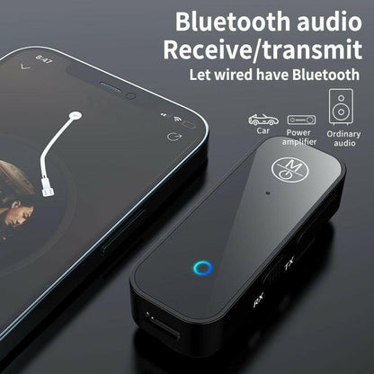 Bluetooth 5.0 Receptor de Audio . – Adaptador 2 en 1 para Vehículos 3,5 mm - GoTypical