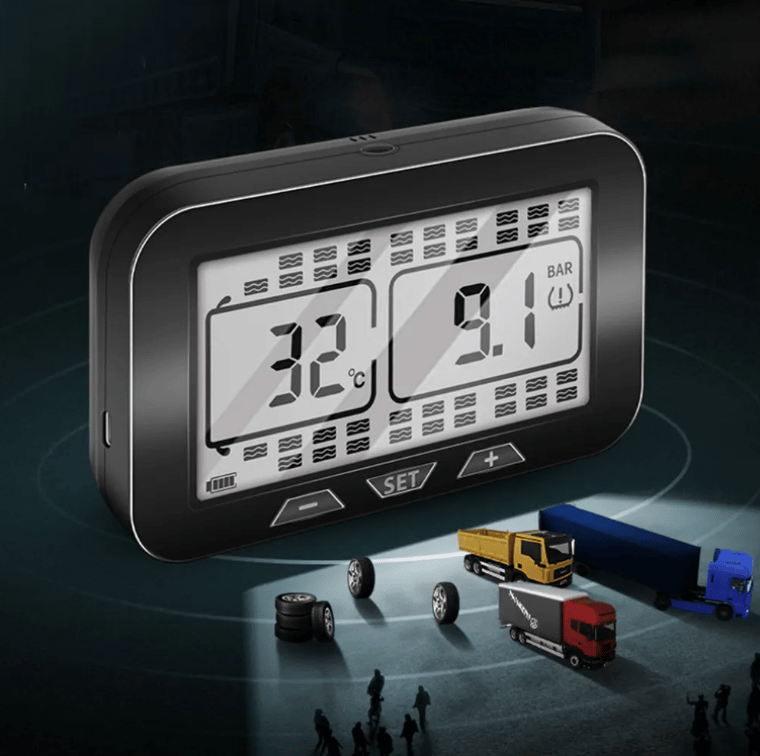 Solar-Powered Tire Pressure Monitor – Bluetooth 18-Digit Display TPMS - GoTypical