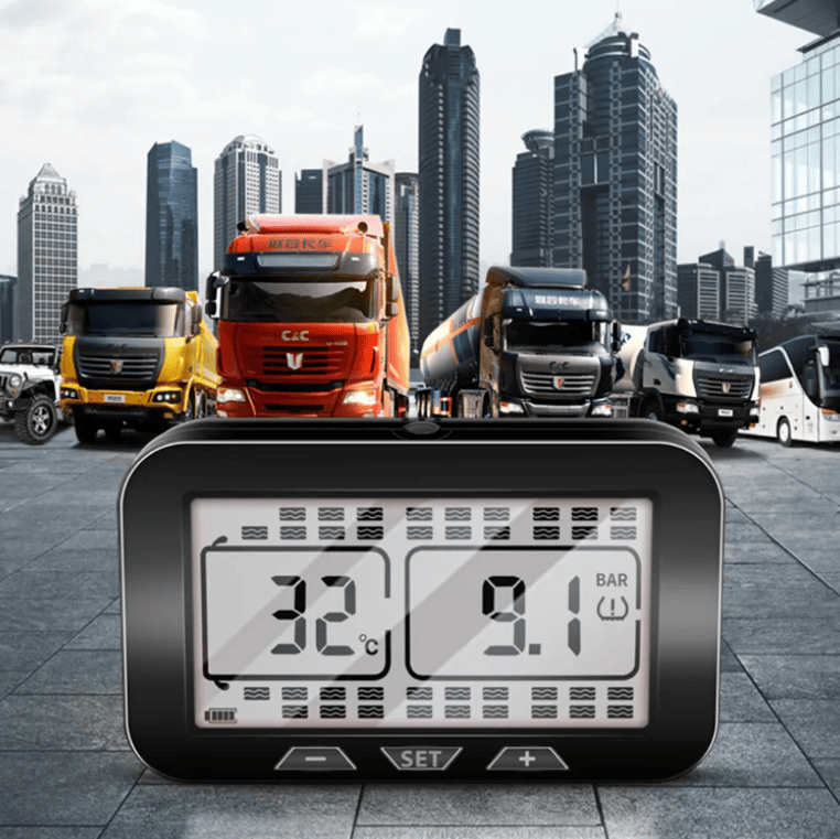 Solar-Powered Tire Pressure Monitor – Bluetooth 18-Digit Display TPMS - GoTypical