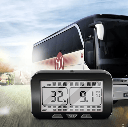Solar-Powered Tire Pressure Monitor – Bluetooth 18-Digit Display TPMS - GoTypical