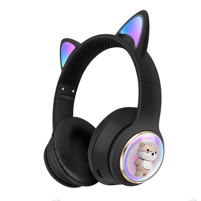 AKZ - 51 Earphones Space Cabin Cute Cartoon Pet Bluetooth Headwear Large Battery Earphones Foldable Earphones - GoTypical