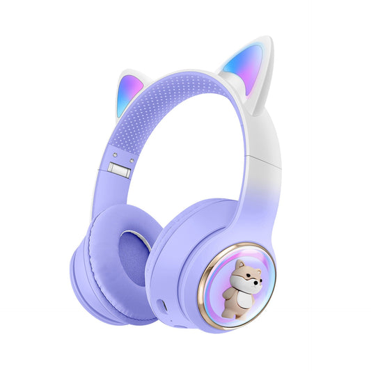 AKZ - 51 Earphones Space Cabin Cute Cartoon Pet Bluetooth Headwear Large Battery Earphones Foldable Earphones - GoTypical