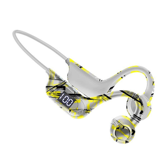 AKZ - G9 Graffiti Bone Conduction Wireless Bluetooth Earphones Insert Card Digital Display Hanging Ear Wireless Earphones - GoTypical