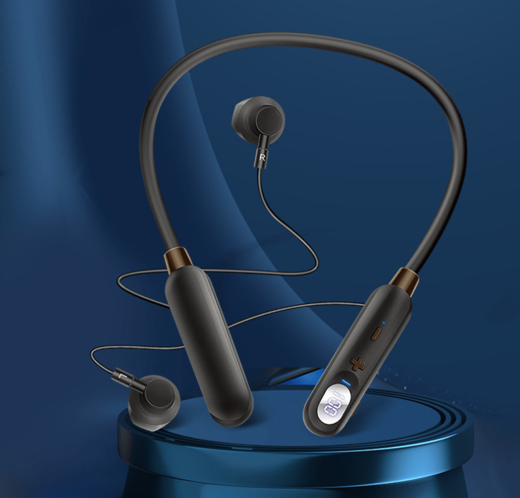 . AKZ-R18 Wireless Bluetooth Earphones – Neck Hanging, 50H Battery Life - GoTypical