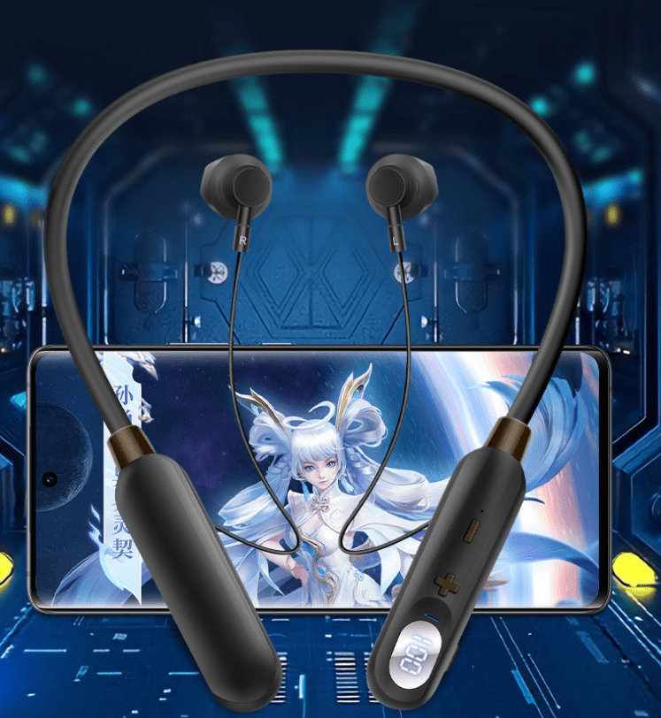 . AKZ-R18 Wireless Bluetooth Earphones – Neck Hanging, 50H Battery Life - GoTypical