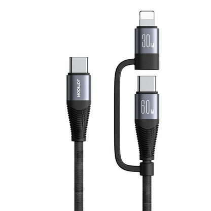 . Aluminum Alloy 4-in-1 Data Cable – Fast Charging 60W, Woven Fabric - GoTypical