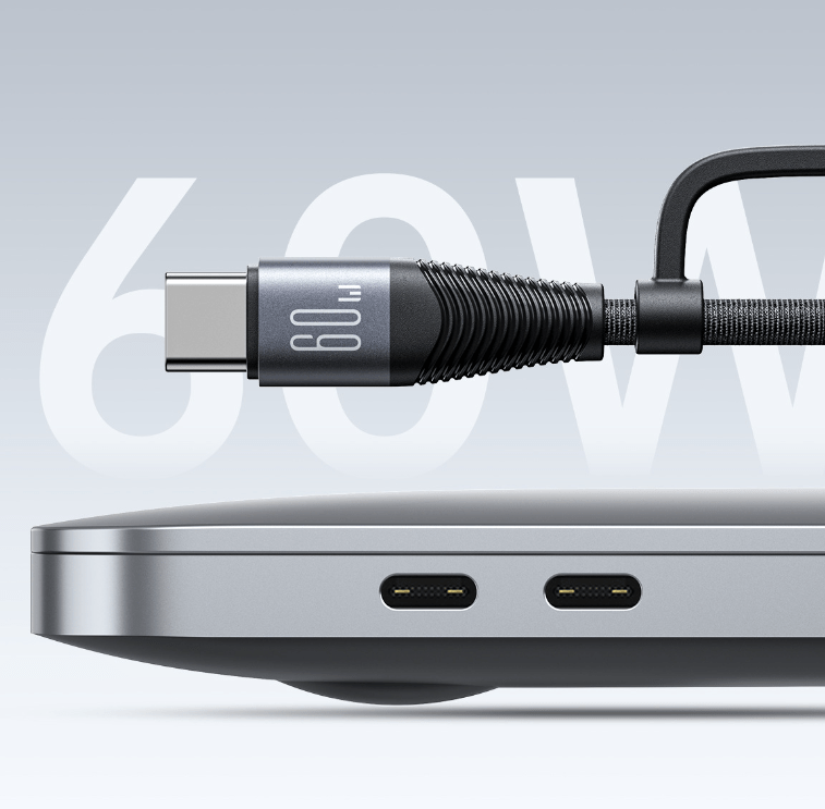 . Aluminum Alloy 4-in-1 Data Cable – Fast Charging 60W, Woven Fabric - GoTypical