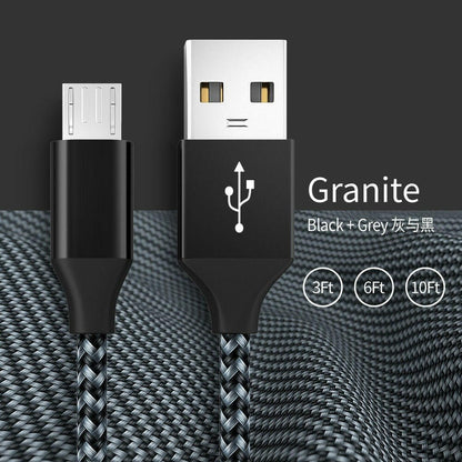 . Android V8 Fast Charging Braided Aluminum Alloy USB Cable – 1m - GoTypical