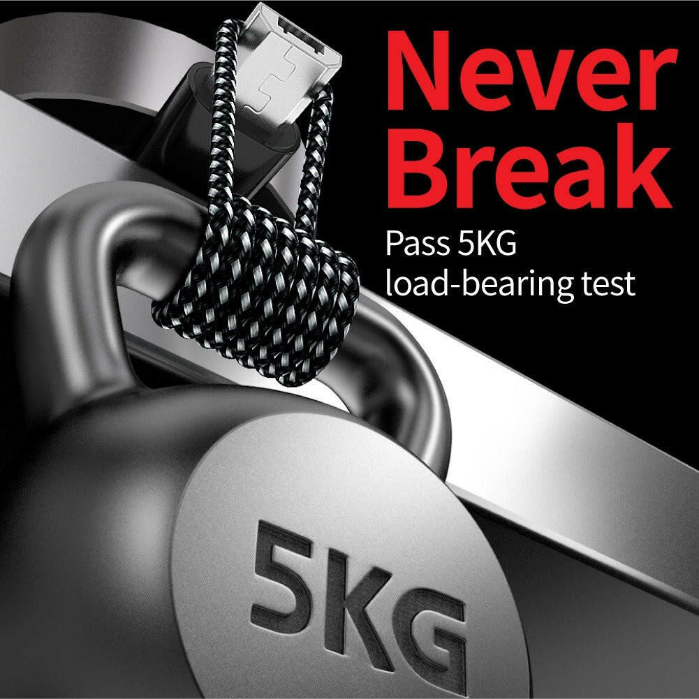 . Android V8 Fast Charging Braided Aluminum Alloy USB Cable – 1m - GoTypical