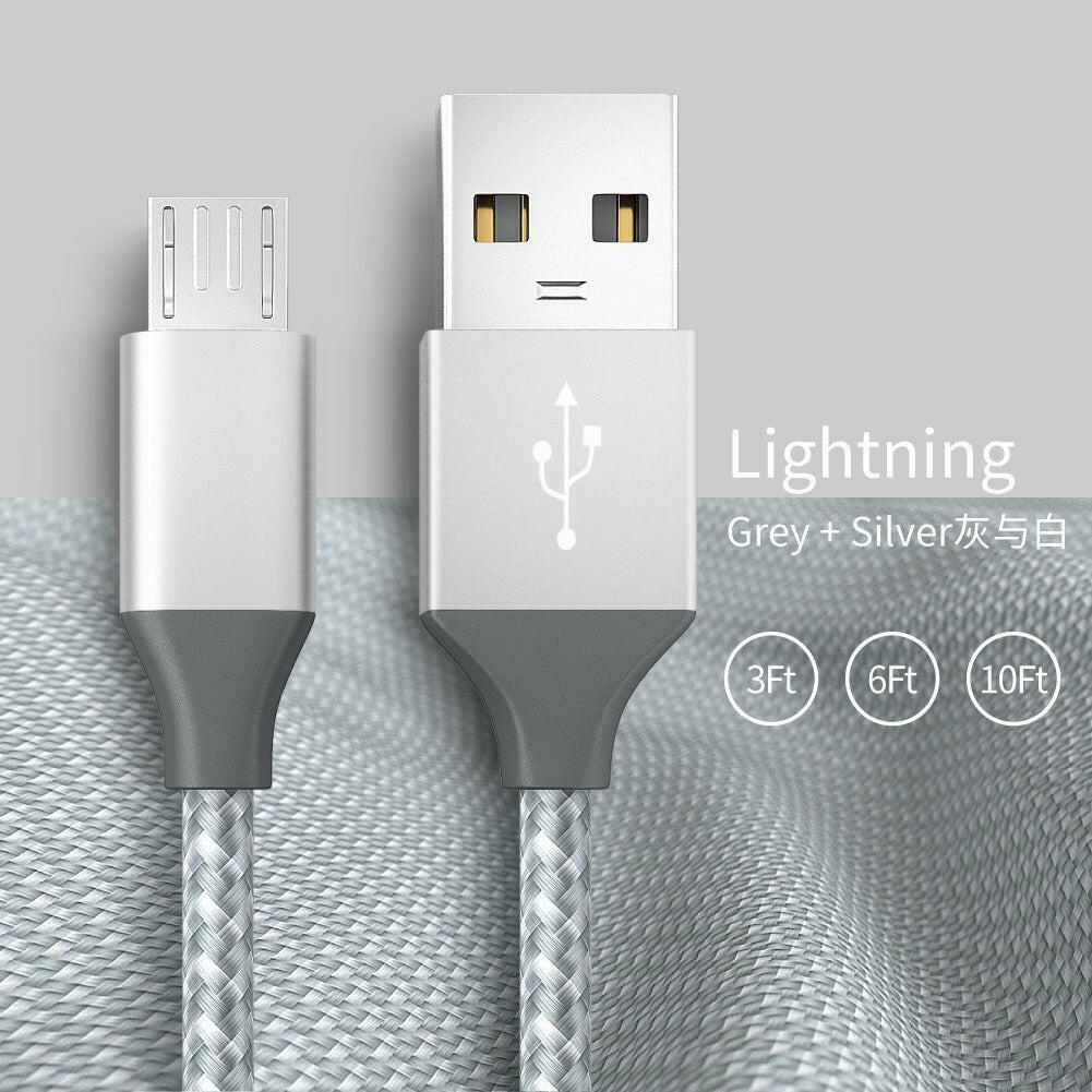 . Android V8 Fast Charging Braided Aluminum Alloy USB Cable – 1m - GoTypical