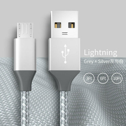 . Android V8 Fast Charging Braided Aluminum Alloy USB Cable – 1m - GoTypical