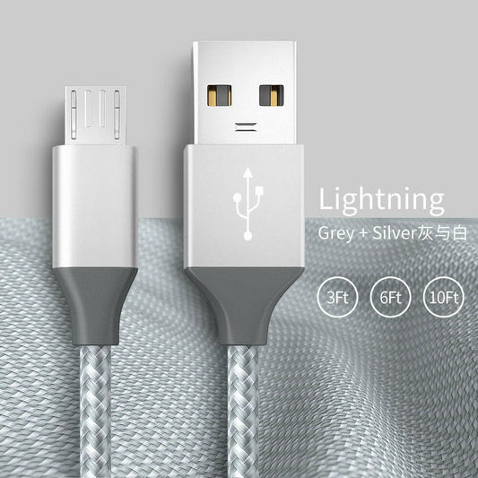 . Android V8 Fast Charging Braided Aluminum Alloy USB Cable – 1m - GoTypical
