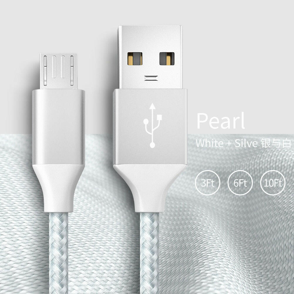 . Android V8 Fast Charging Braided Aluminum Alloy USB Cable – 1m - GoTypical