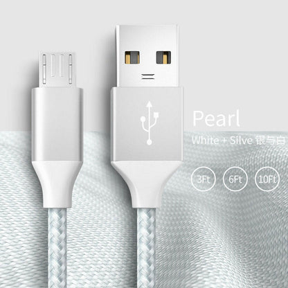 . Android V8 Fast Charging Braided Aluminum Alloy USB Cable – 1m - GoTypical