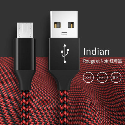 . Android V8 Fast Charging Braided Aluminum Alloy USB Cable – 1m - GoTypical