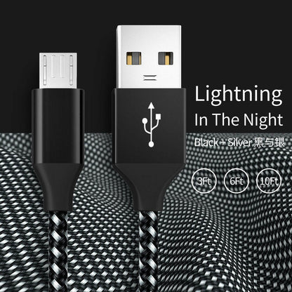 . Android V8 Fast Charging Braided Aluminum Alloy USB Cable – 1m - GoTypical