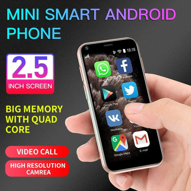 Android 8.1 Pocket Smartphone – 3G Mini Dual Camera WiFi GPS Unlocked - GoTypical