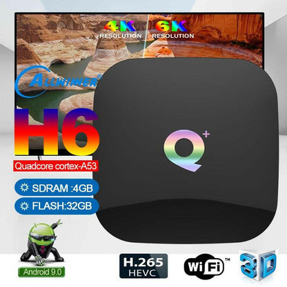 . Android TV Box Q Plus – 4GB RAM 64GB Storage Black - GoTypical