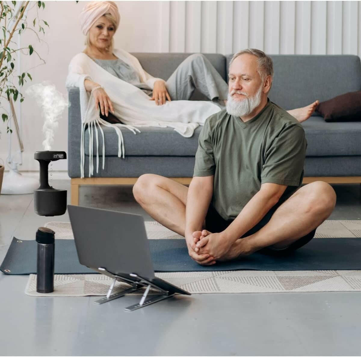 . Anti-Gravity Air Humidifier – Black Ultrasonic Aromatherapy Diffuser - GoTypical