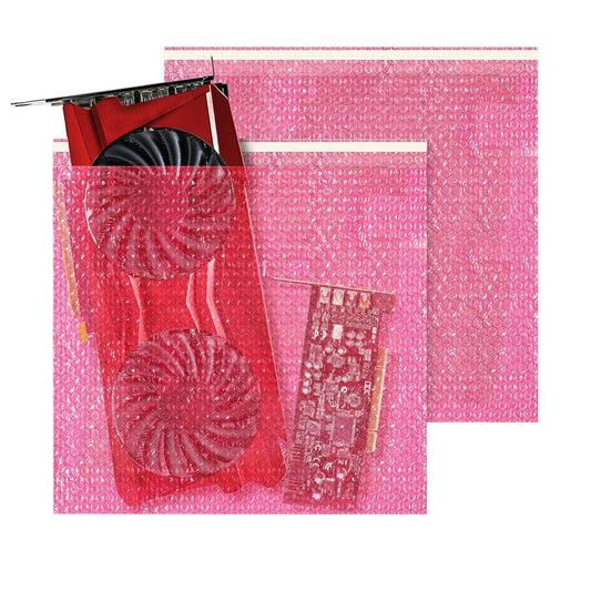 Anti Static Bubble Bags 24x24 Inch – Pink Self-Seal PE Pouches 40-Pack - GoTypical