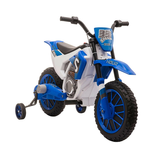 Kids Electric Motorcycle 12V – Battery Ride-On Toy with Training Wheels - GoTypical