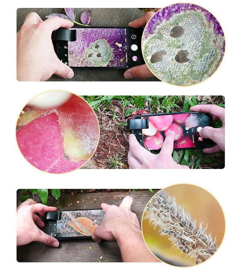 APEXEL HD 200X Microscope Macro Lens – Mobile Phone with CPL Filter & LED Light - GoTypical