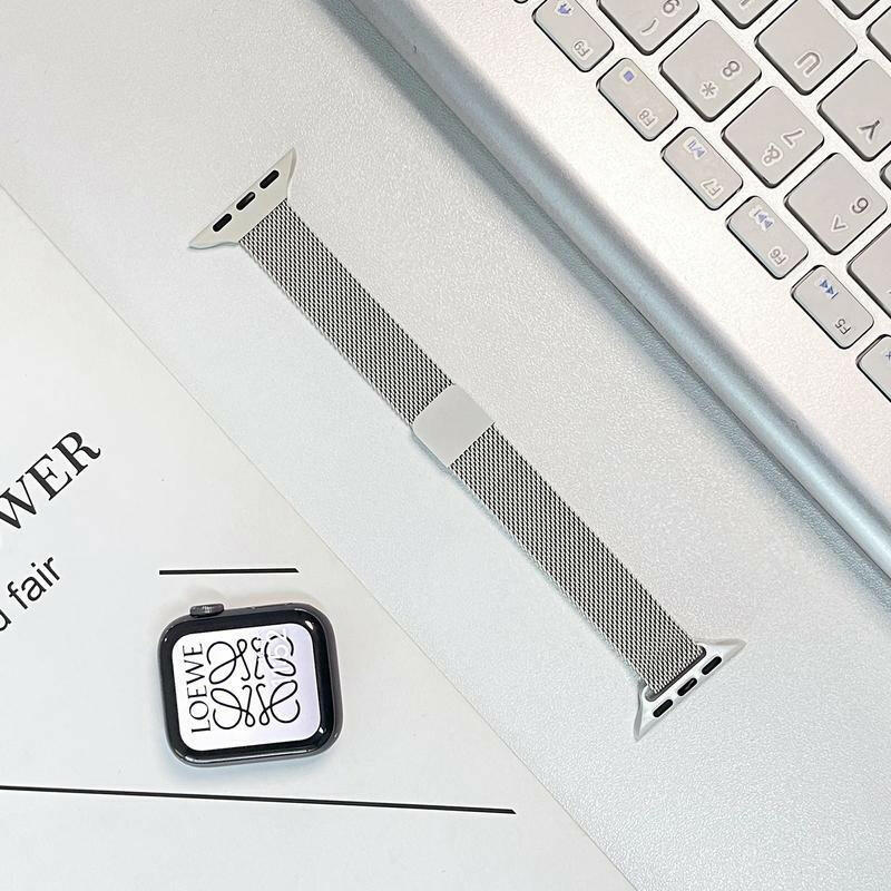 Apple Watch Milanese Loop Strap – Thin Metal Magnetic Clasp for Series 9 - GoTypical