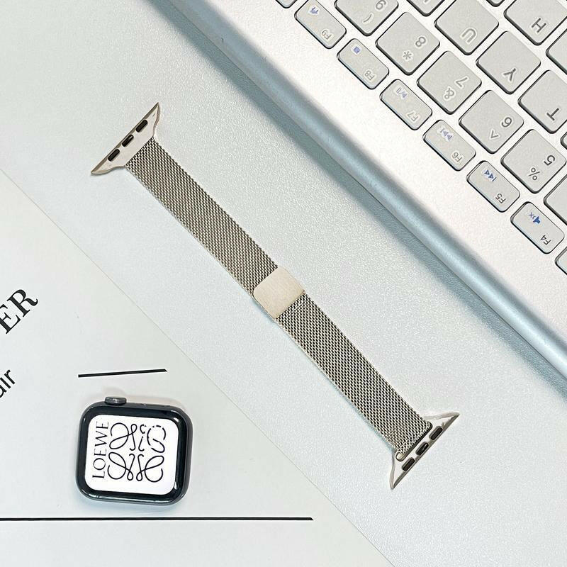 Apple Watch Milanese Loop Strap – Thin Metal Magnetic Clasp for Series 9 - GoTypical