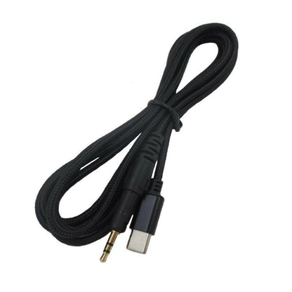 . Type-C Audio Headphone Cable – 1.5m Nylon Braided, Inline Mic - GoTypical