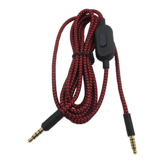 . Braided Audio Cable – Compatible with Logitech GPRO X G233 G433 Red Black - GoTypical
