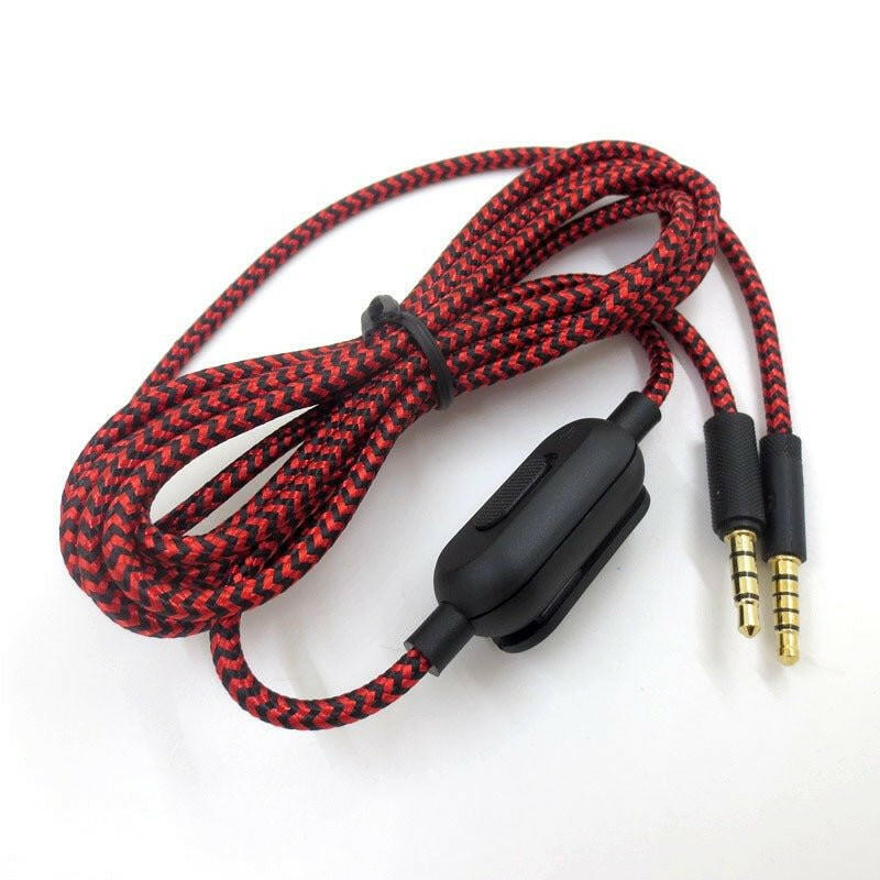 . Braided Audio Cable – Compatible with Logitech GPRO X G233 G433 Red Black - GoTypical
