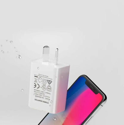 GAT Australian SAA Certified Fast Charging USB Wall Charger – 10W White - GoTypical