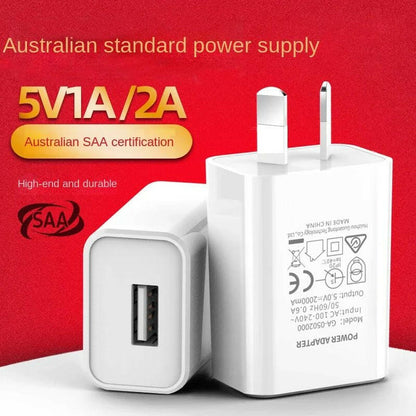 GAT Australian SAA Certified Fast Charging USB Wall Charger – 10W White - GoTypical