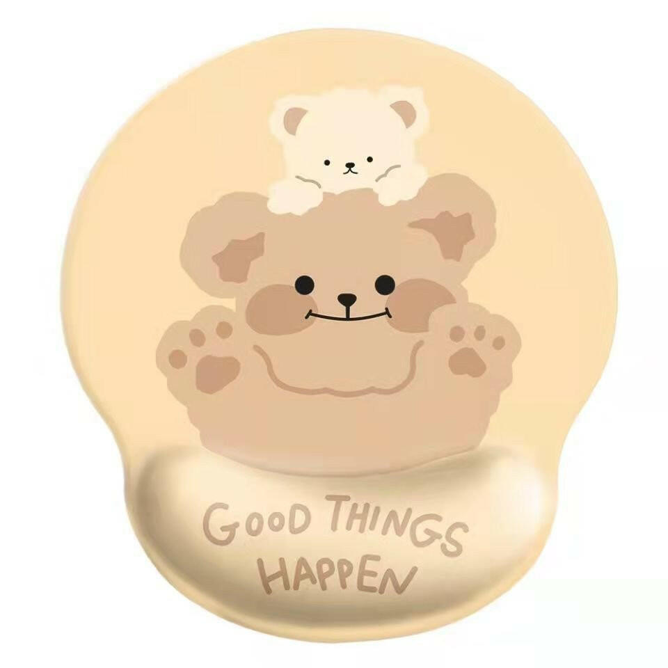 . Bear 3D Silicone Mouse Pad – Soft Cloth Wrist Rest Cushion - GoTypical