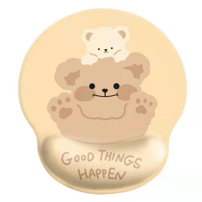 . Bear 3D Silicone Mouse Pad – Soft Cloth Wrist Rest Cushion - GoTypical