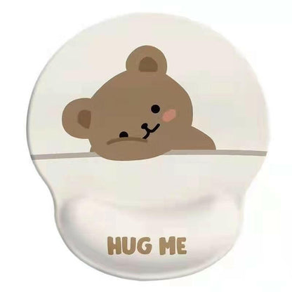 . Bear 3D Silicone Mouse Pad – Soft Cloth Wrist Rest Cushion - GoTypical