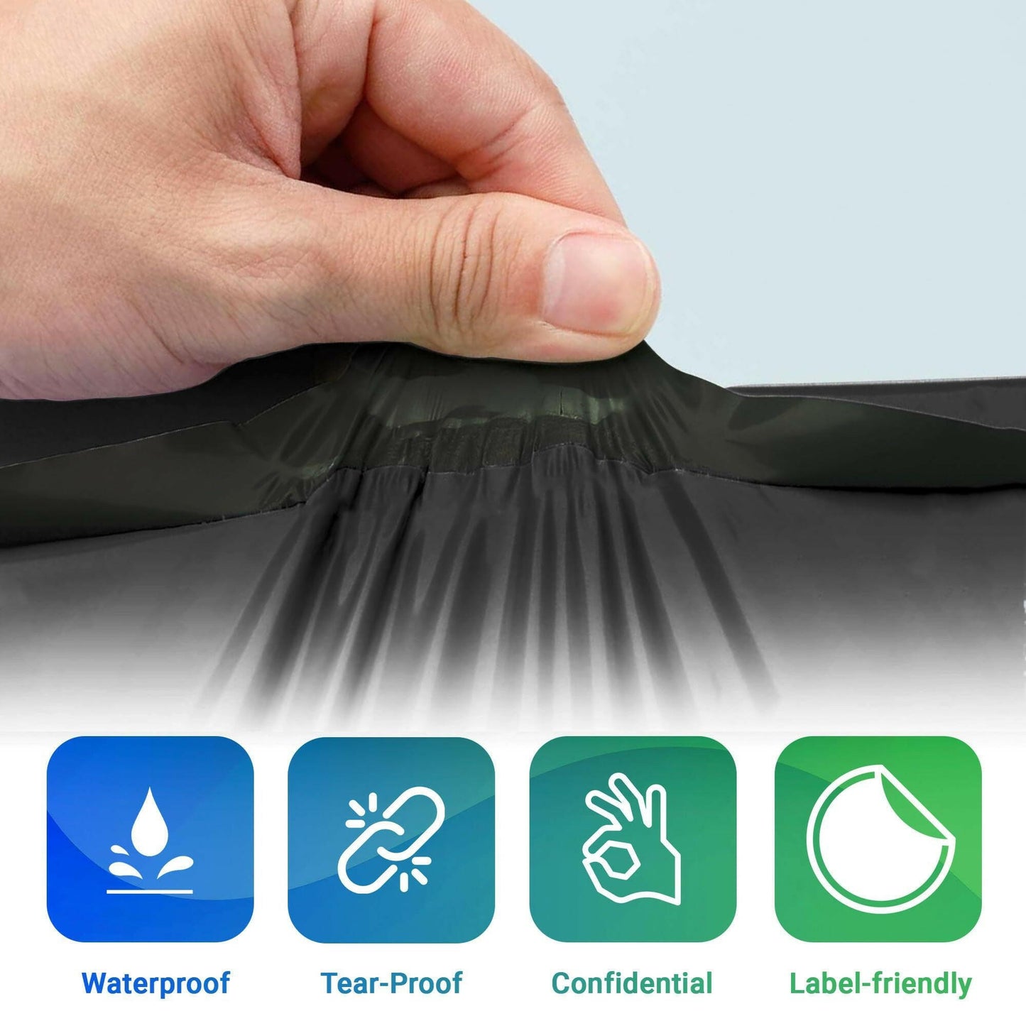 Poly Mailers – AMIFF Black 14.5 x 19 Inch Self-Seal Shipping Bags - GoTypical