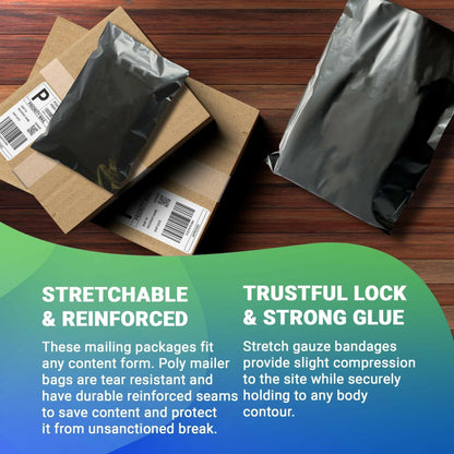 . Black Poly Mailers 6 x 9 Inches | 500 Pack Waterproof Self-Seal Bags - GoTypical