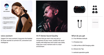 Bluetooth 5.1 Wireless Earbuds – TWS Stereo Headphones IPX7 Waterproof - GoTypical