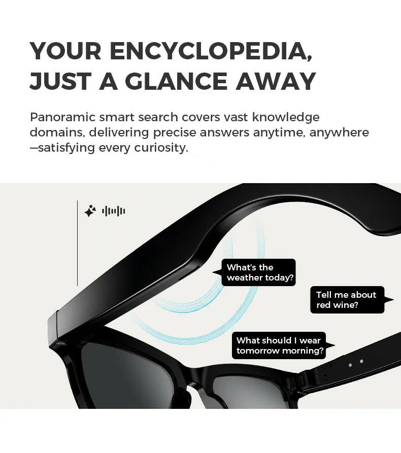 . Bluetooth AI Smart Glasses – 5MP Camera & Voice Assistant - GoTypical