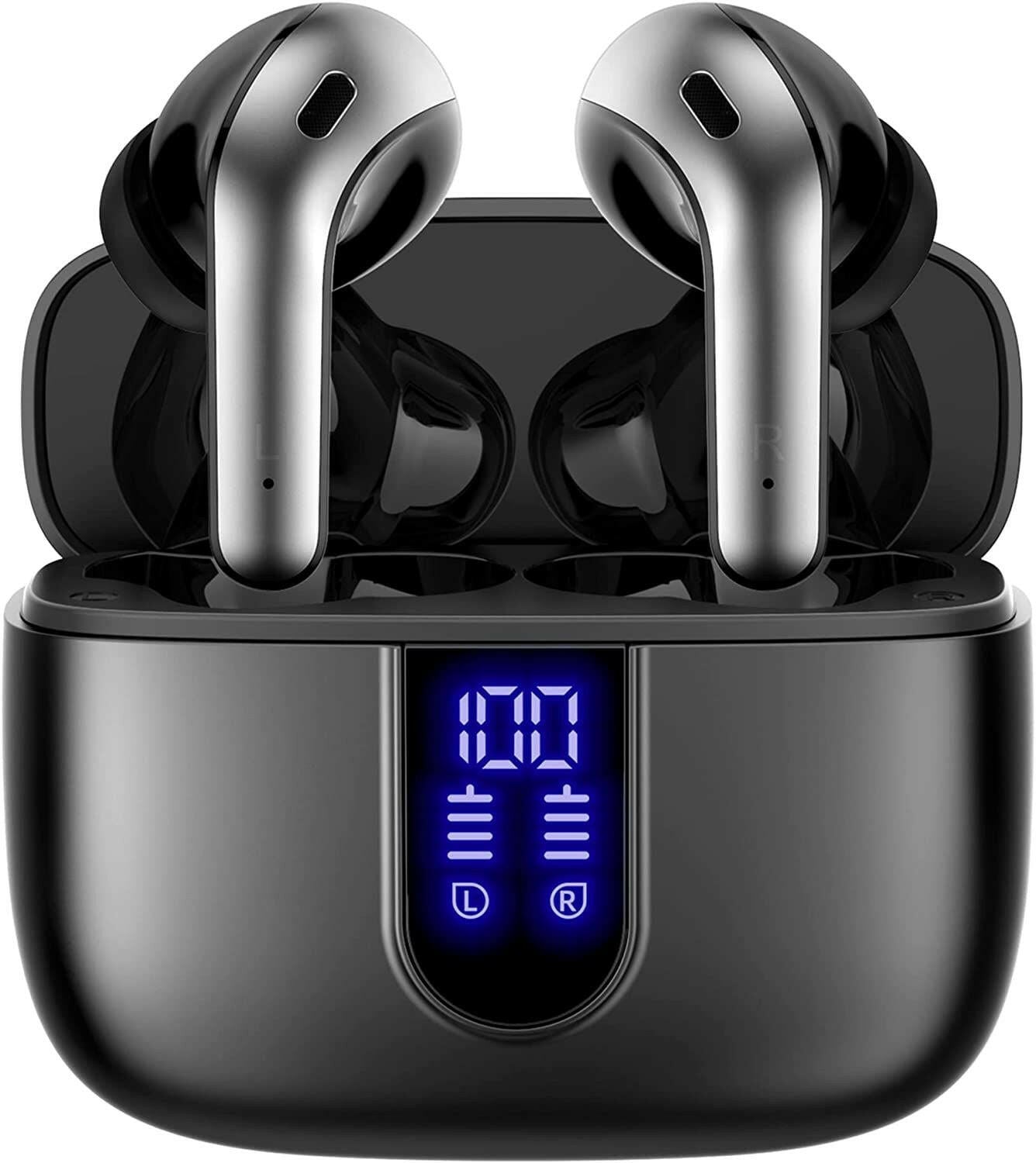 Bluetooth Earbuds – True Wireless LED Power Display IPX5 Waterproof 60H Playtime - GoTypical