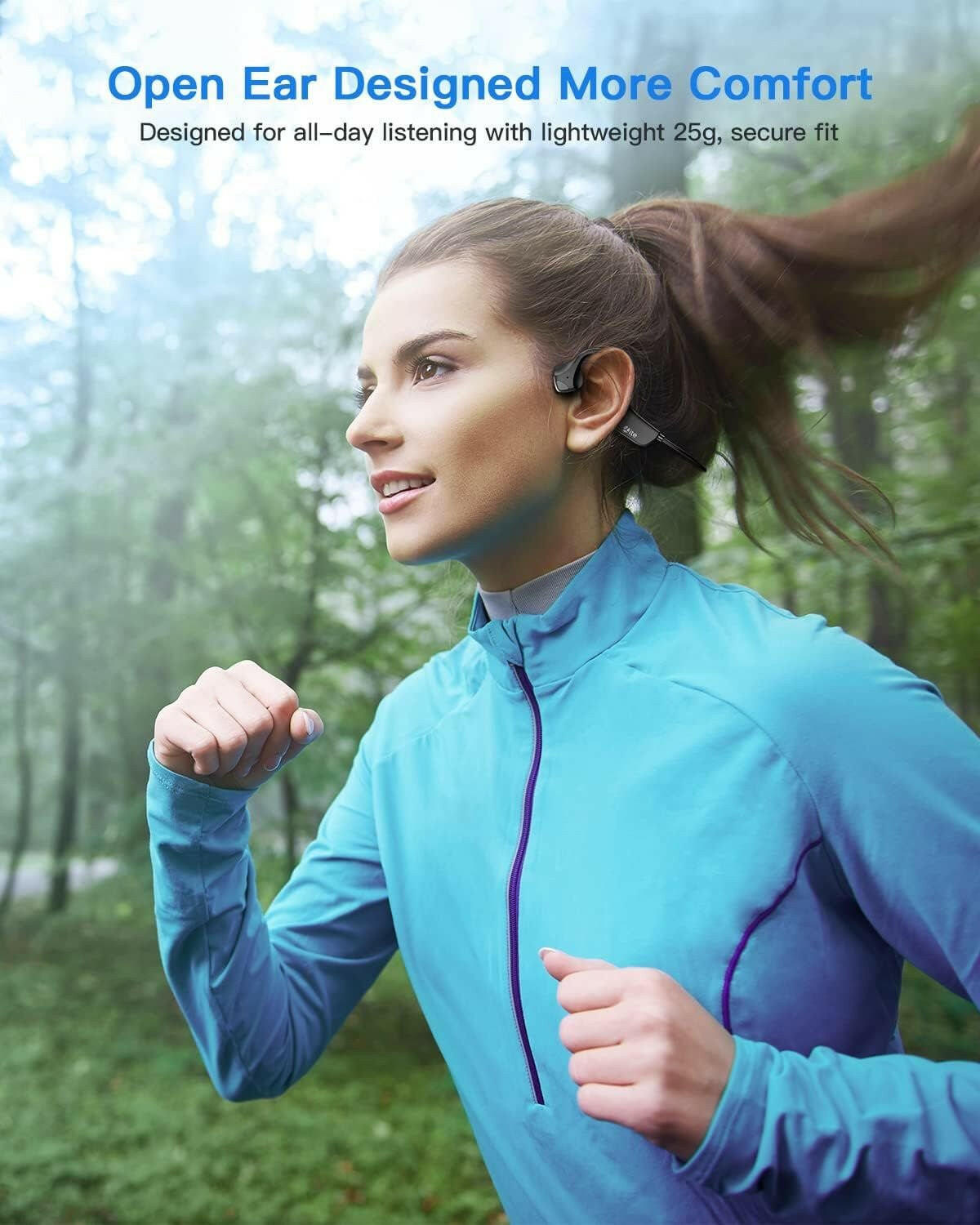 Bone Conduction Earphones – Wireless Open-Ear Sports Headphones IPX6 Waterproof Bluetooth - GoTypical