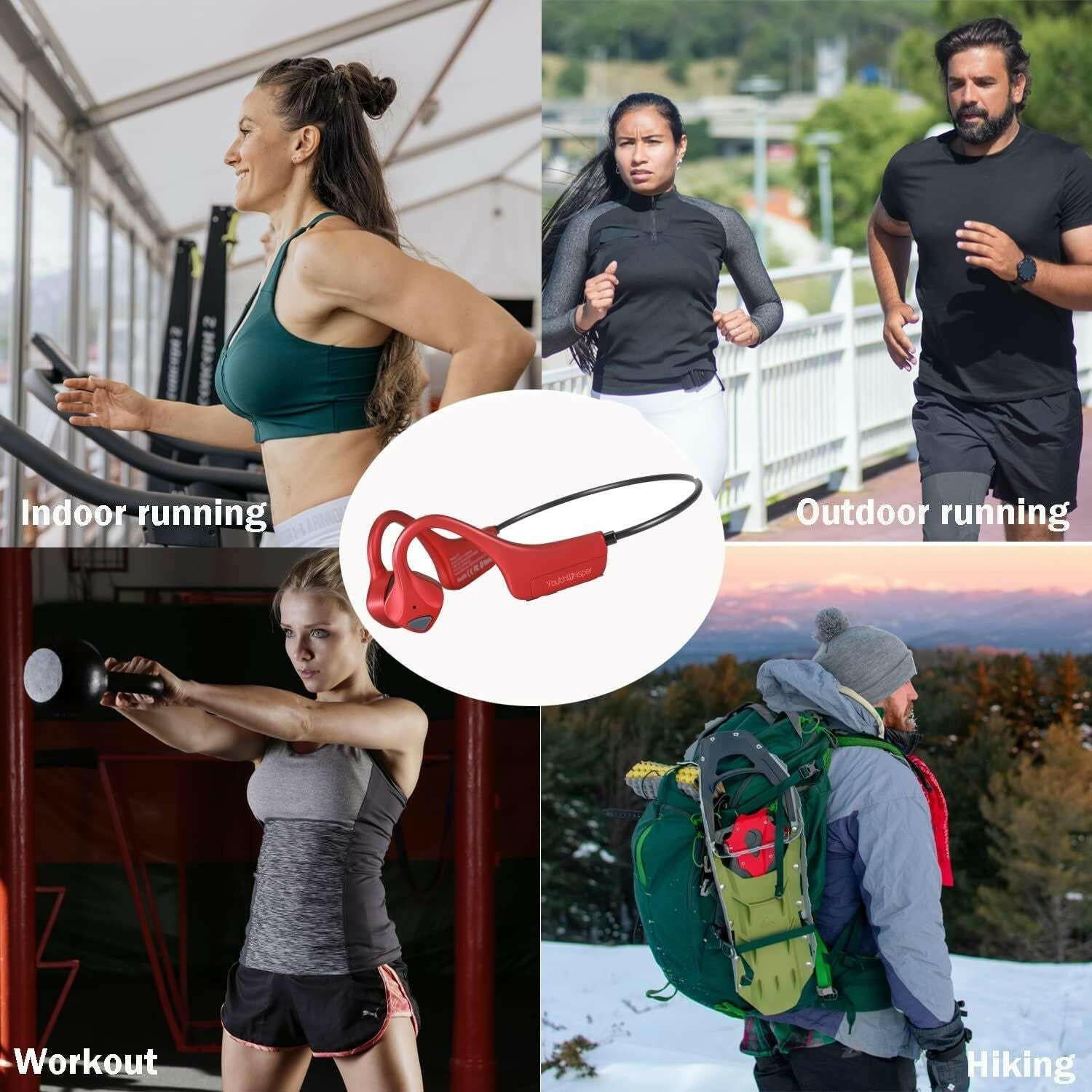 Bone Conduction Earphones – Wireless Open-Ear Sports Headphones IPX6 Waterproof Bluetooth - GoTypical