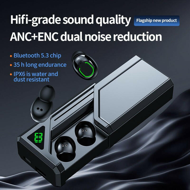 BQ70 Wireless Bluetooth Earphones – In-Ear Digital Display, Long Battery Life - GoTypical