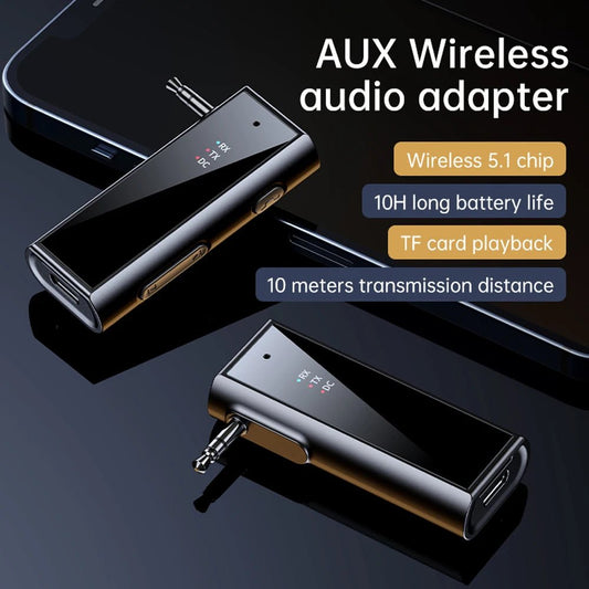 Car Bluetooth receiver, car audio AUX, Bluetooth audio adapter, TV, computer, Bluetooth transmitter - GoTypical