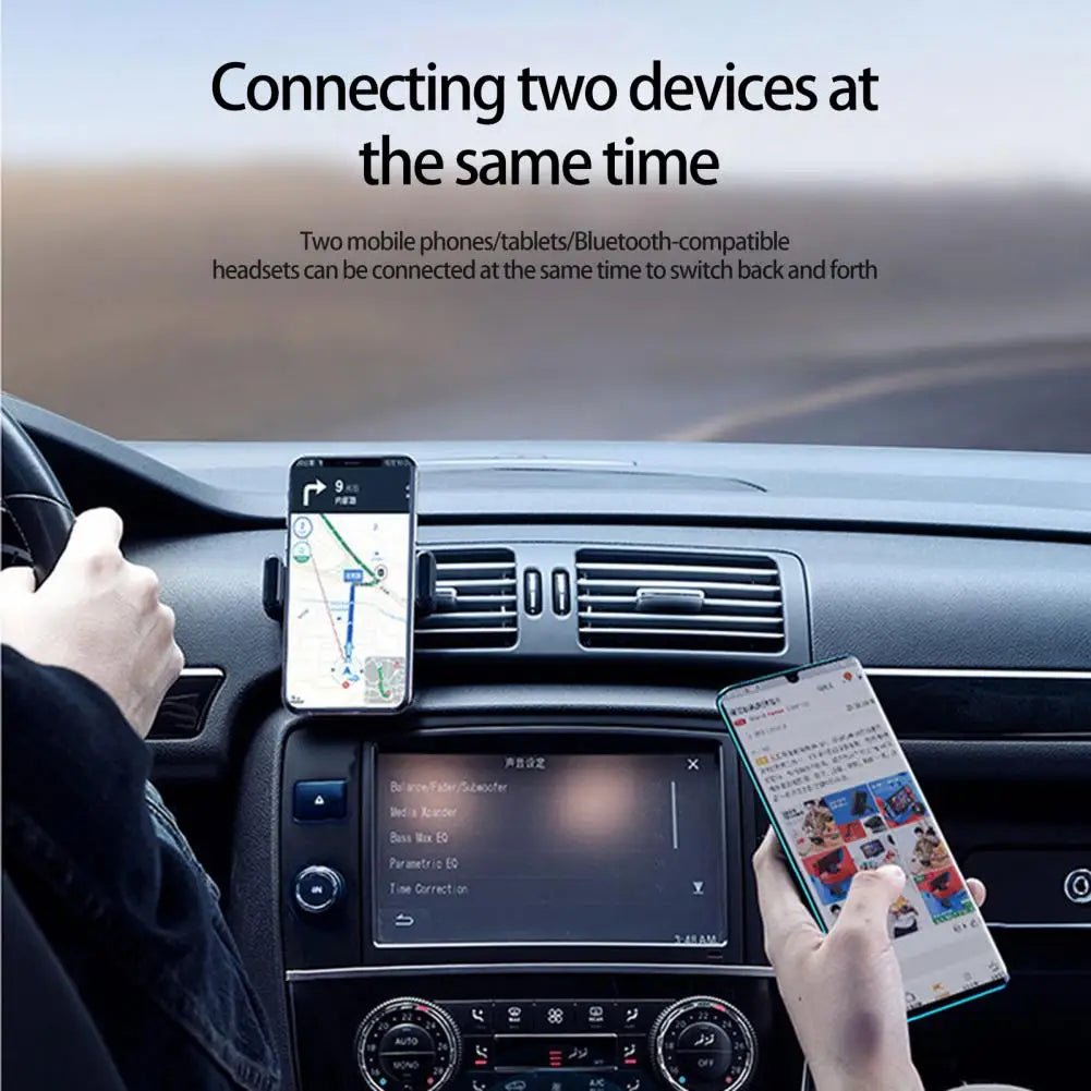 Car Bluetooth receiver, car audio player, lossless sound quality, dual connected device, plug and play - GoTypical