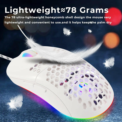 . RGB Wired USB-C Gaming Mouse – 6-Button Macro Programmable Luminous - GoTypical
