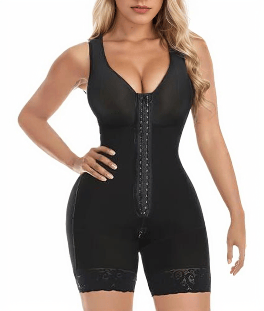 Colombian Shapewear Bodysuit – Black Seamless Tummy Control Compression Slimming - GoTypical